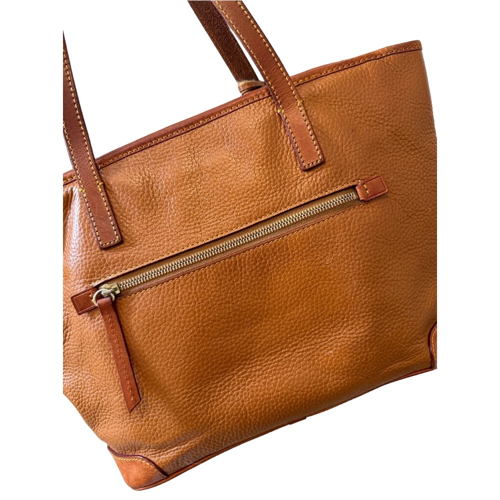 Dooney & Bourke Brown Pebble Leather Tote Charleston Bag Luxe Classic Shopper - Picture 7 of 13